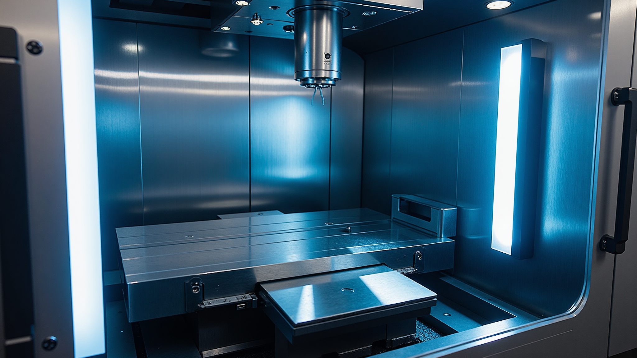 VMC650 machining center layout in a volume production workshop