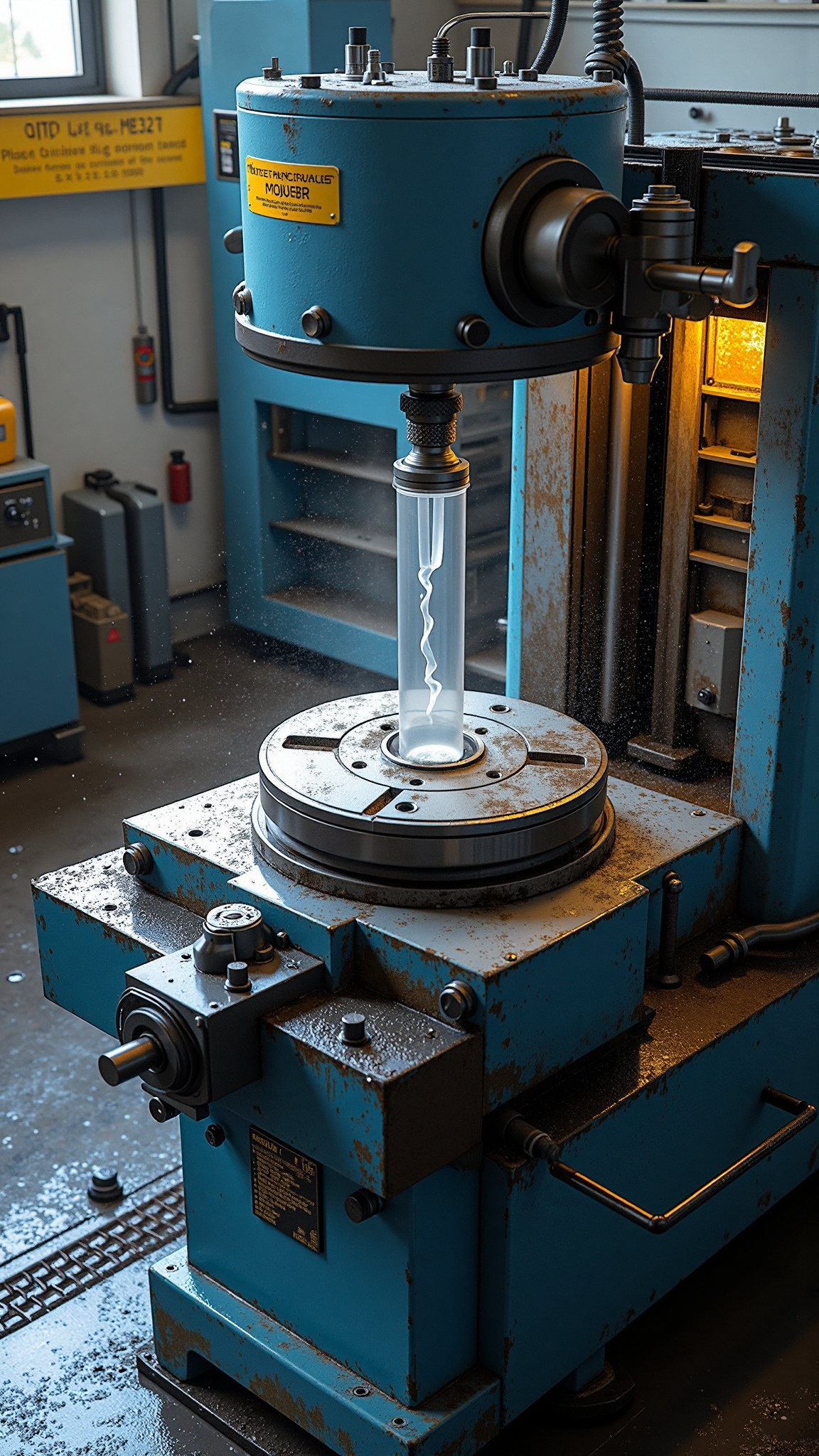 horizontal boring machine worktable setup